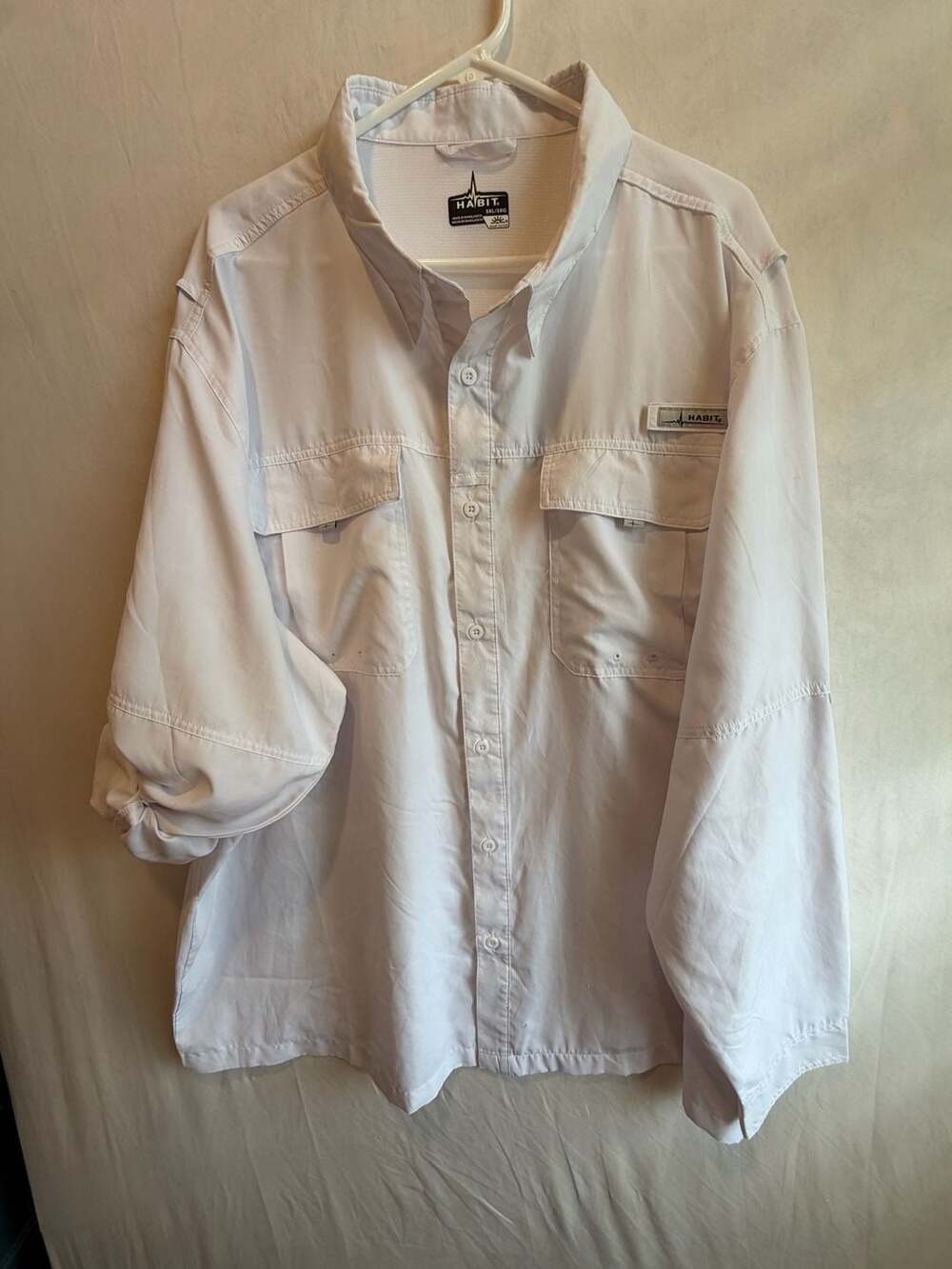 Habit Kona Beach Long Sleeve River Shirt Size 3XL White